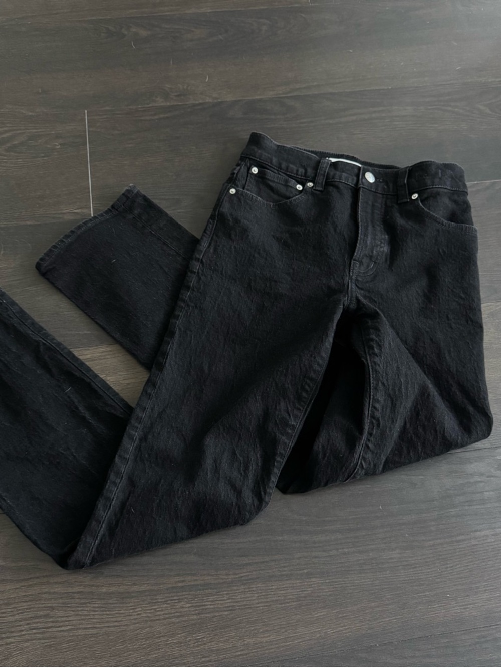 Madewell The Longline Straight Black Jeans 24